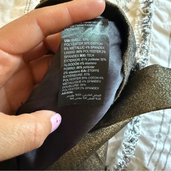 White House Black Market METALLIC SLIM ANKLE PANTS - Picture 11 of 11